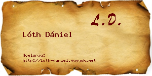 Lóth Dániel névjegykártya